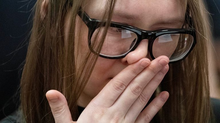 Anna Sorokin, who a New York jury convicted of swindling more than $200,000 from banks and people, is sentenced in May 2019