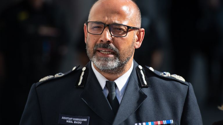 Assistant Comissioner Neil Basu after making a statement at the conclusion of the inquest into the London Bridge terror attack, outside the Old Bailey, in central London