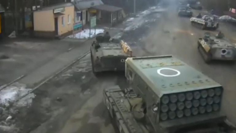 Tanks cross border of Ukraine