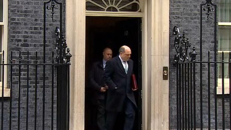 Cabinet Minister Ben Wallace leaves Downing Street
