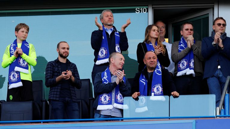 Britain Football Soccer - Chelsea v Sunderland - Premier League - Stamford Bridge - 21/5/17 Chelsea owner Roman Abramovich applauds fans after winning the Premier League Reuters / Eddie Keogh Livepic EDITORIAL USE ONLY. No use with unauthorized audio, video, data, fixture lists, club/league logos or "live" services. Online in-match use limited to 45 images, no video emulation. No use in betting,