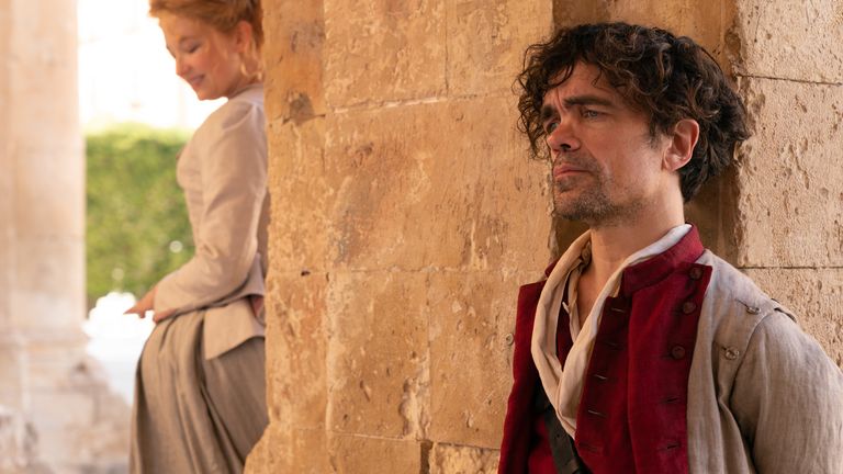 Haley Bennett stars as Roxanne and Peter Dinklage as Cyrano in Joe Wright&#39;s Cyrano. Pic: MGM/ Peter Mountain