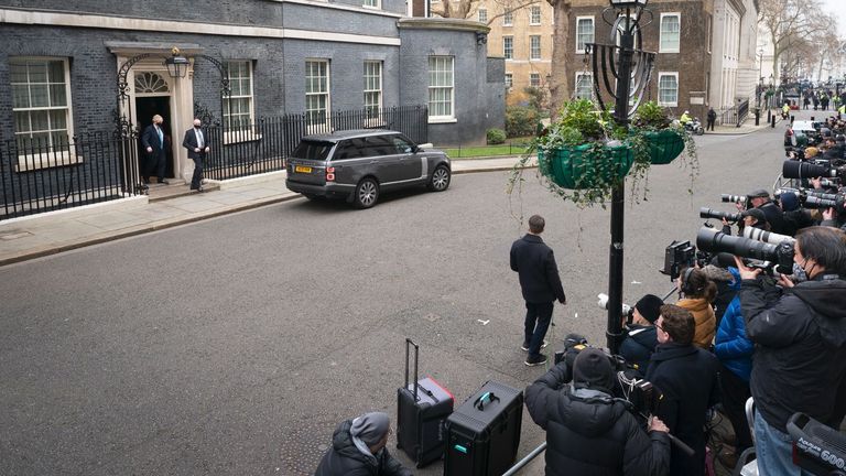 Prime Minister Boris Johnson leaves 10 Downing Street, London, to attend Prime Minister&#39;s Questions at the Houses of Parliament