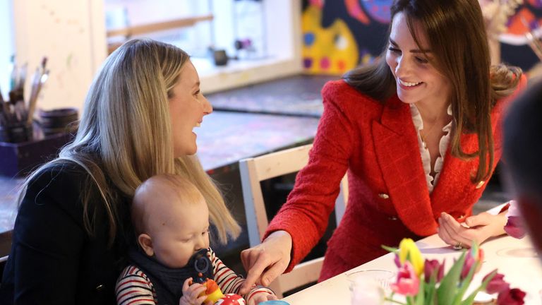 The Duchess of Cambridge during a visit to the CIMPH Understanding Your Baby Project at Bornemuseet, The Children&#39;s Museum in Frederiksberg, Copenhagen
