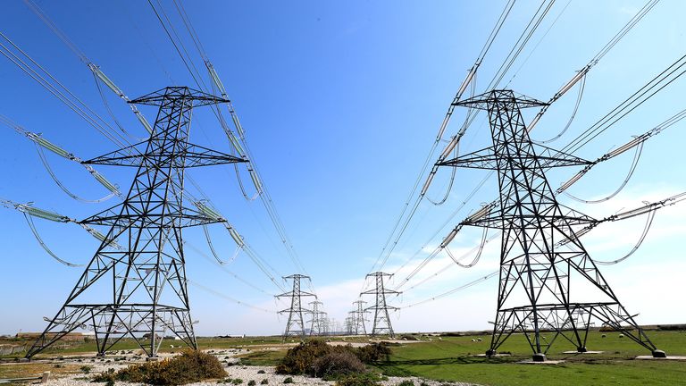 File photo dated 21/04/2020 of electricity pylons. Ofgem is to announce a new price cap which will come into force on April 1, 2022 and last for six months. Issue date: Thursday February 3, 2022.