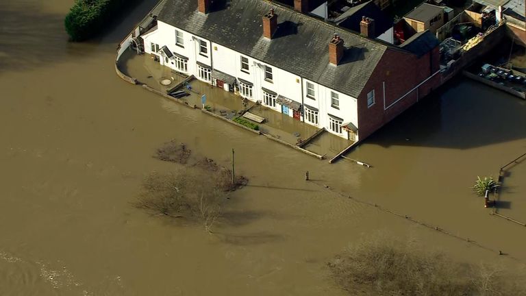 Villages in shropshire and worcester are facing 'danger to life'  conditions over concerns that flood defenses could fail today.