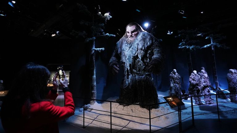 Costumes and props on display during the preliminary day of the Game of Thrones Studios tour at Linen Mill Studios in Banbridge, Northern Ireland, which opens to the public on 4 February. Date of the photo: Wednesday, February 2, 2022