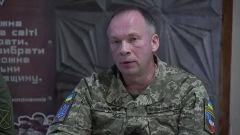 General Oleksandr Syrskyi said his soldiers were starting a round of military exercises in the north of Ukraine