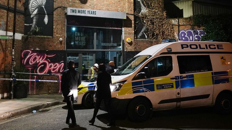 Emergency services were seen outside the Two More Years bar and a police cordon was put up
