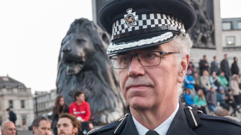 . Police Commander Julian Bennett. Thousands of Londoners came to Trafalgar Square to attend a vigil called by London Mayor Sadiq Khan to show their respect for those killed and injured following aTerror attack