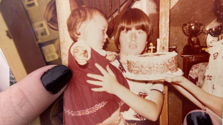 Samantha Mangan shared a picture of her as a baby with her mother Helena 