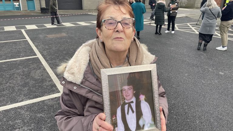 Pat Dunne held a picture of her brother as she remembered the moment her family found out the tragic news