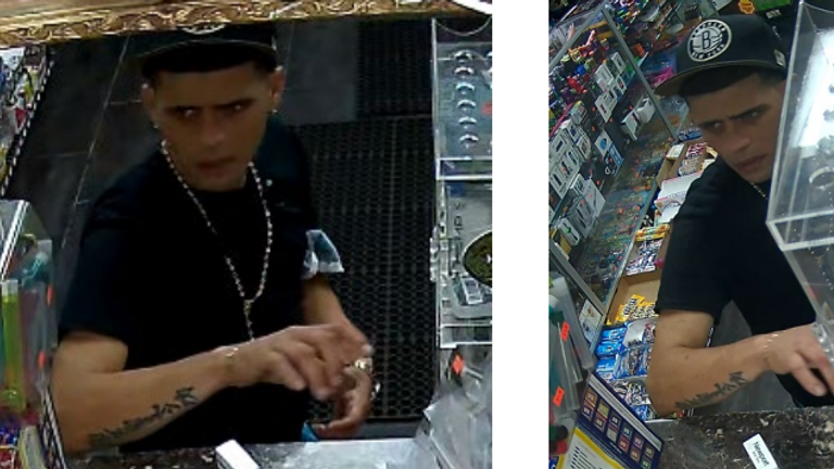 The US Department of Justice alleges that surveillance footage from a convenience store helped them identify Irvin Cartagena on or around 5 September. Pic: US Department of Justice