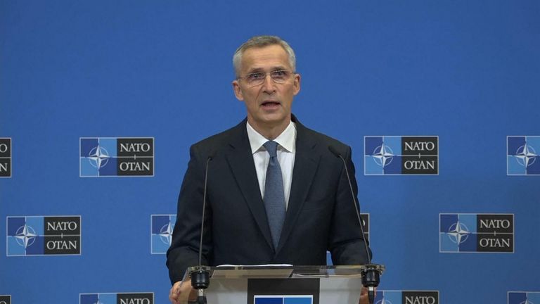 NATO&#39;s secretary general, Jens Stoltenberg, announces NATO is &#39;strengthening it&#39;s defences&#39; 