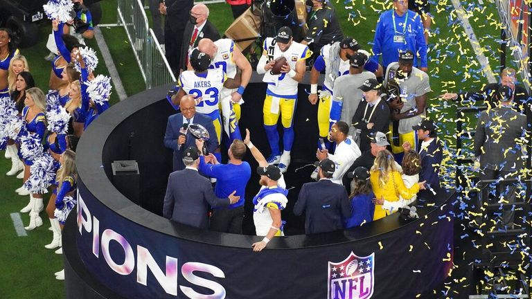 The Los Angeles Rams won the Super Bowl with a late touchdown
