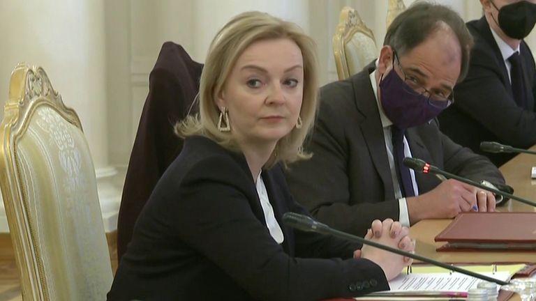 Foreign Secretary Liz Truss is in Moscow meeting her Russian counterpart.