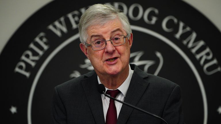File photo dated 17/12/21 of Welsh First Minister Mark Drakeford, who has confirmed nightclubs are to reopen and social distancing along with rule-of-six requirements will end in Wales.