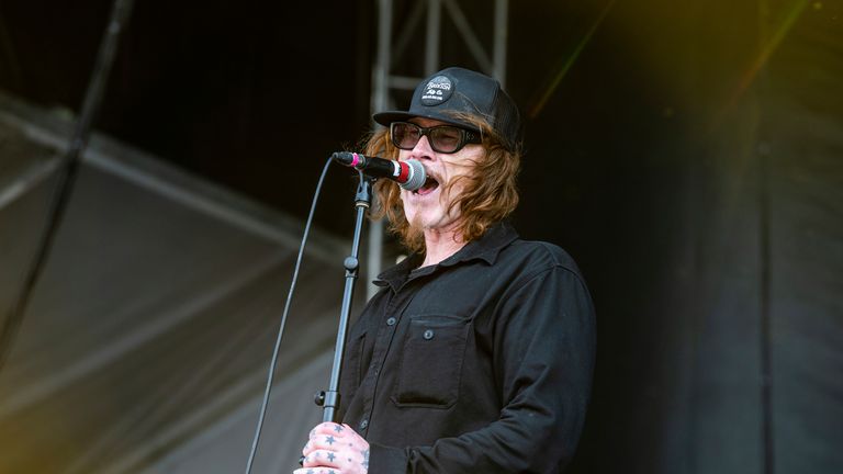 Mark Lanegan performs at the Sonic Temple Art and Music Festival at Mapfre Stadium on Saturday, 18 May, 2019, in Columbus, Ohio. Pic: AP