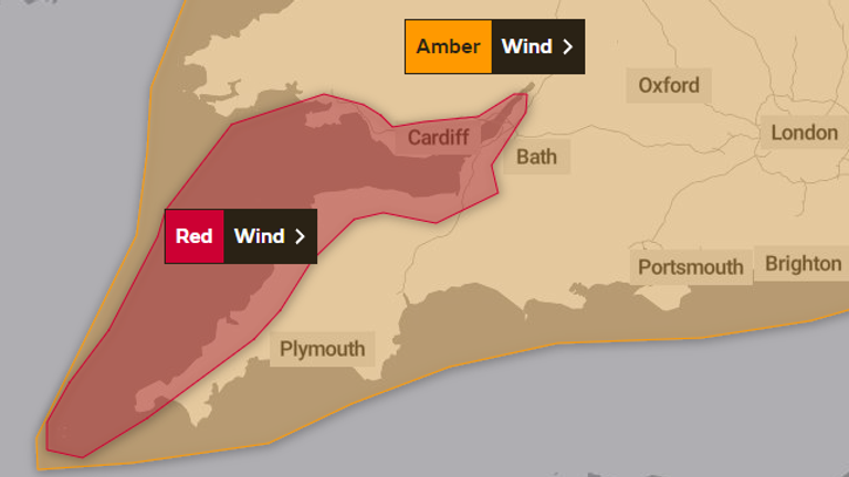 The Met office has issued a red weather warning