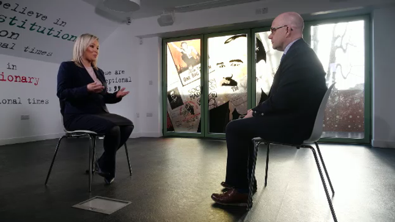 Michelle O&#39;Neill sat down with Sky News&#39; David Blevins 