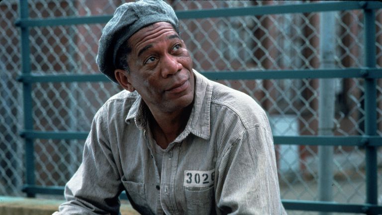 Morgan Freeman as Red in The Shawshank Redemption. Pic: Snap/Shutterstock