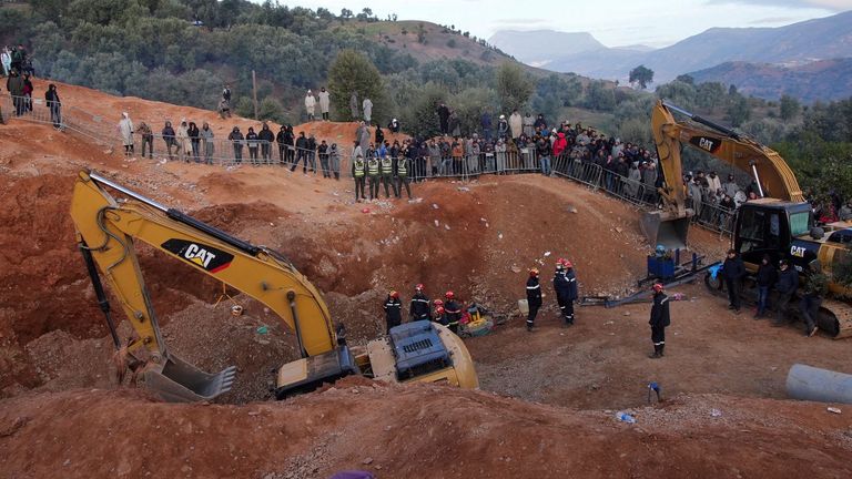 The five-year old boy is trapped in a well in the northern hill town of Chefchaouen, Morocco