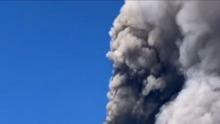 Mount Etna spewed a cloud of volcanic ash over Sicily. Pictures: phillipreeves_