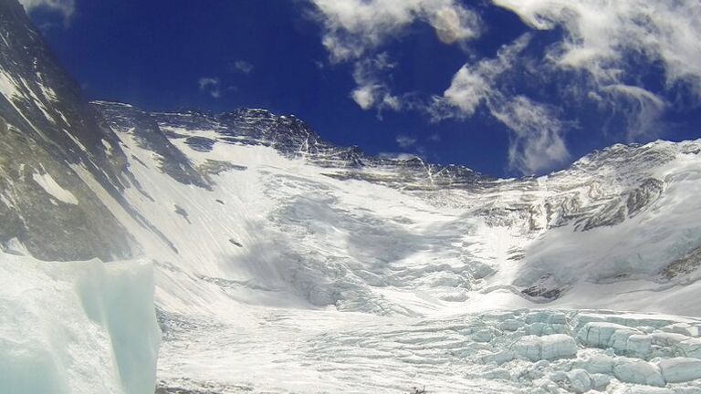 Climate change has been blamed for rapidly declining ice on Mount Everest Pic: AP 