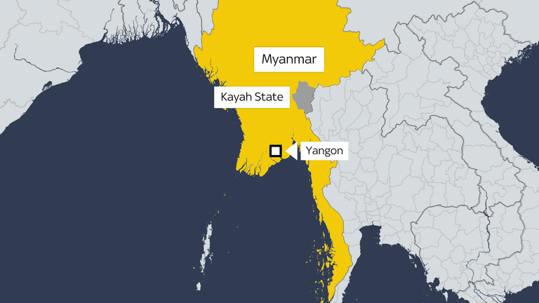 The attack happened in Kayah State, north of Yangon, the largest city in the country 