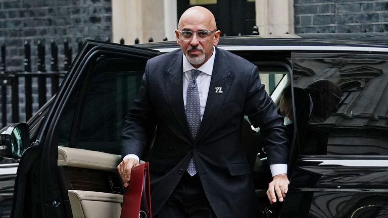Education Secretary Nadhim Zahawi arrives in Downing Street, London, as Prime Minister Boris Johnson reshuffles his Cabinet. Picture date: Tuesday February 8, 2022.
