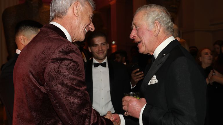 The Prince of Wales speaks to Ian Rush as they attend a reception to celebrate the British Asian Trust at the British Museum, in London. Picture date: Wednesday February 9, 2022.
