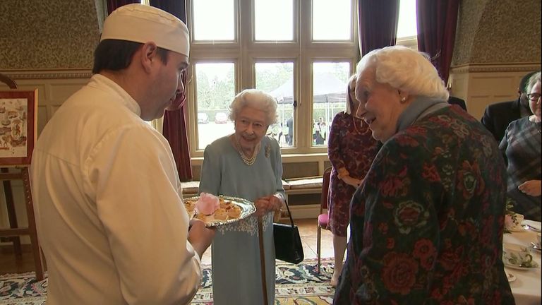 The Queen met the woman who perfected coronation chicken for a banquet held after the Queen’s coronation in 1953.