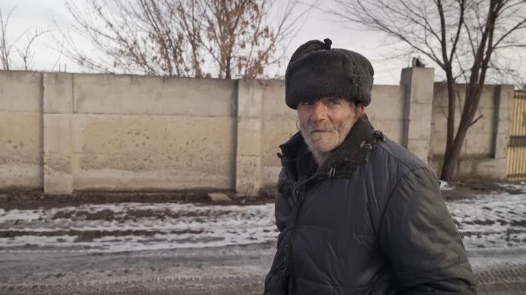 Sky&#39;s Stuart Ramsay reports from the eastern Ukraine town of Krymske near the border with Russia.