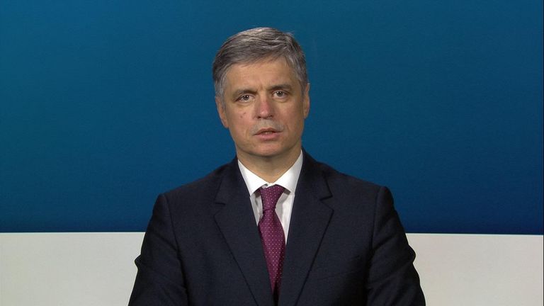 Ukrainian Ambassador to the UK Vadym Prystaiko said &#39;I know Russia is unhappy about Ukraine joining NATO&#39;.