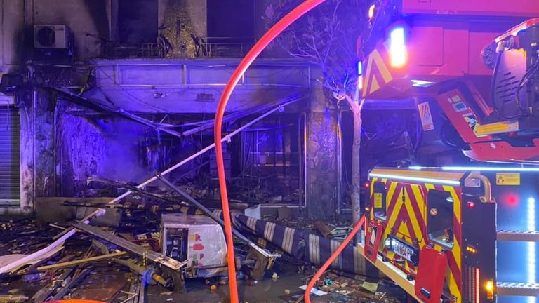 At least seven people, including a newborn baby, have been killed following an explosion and fire which broke out in southwestern France.
