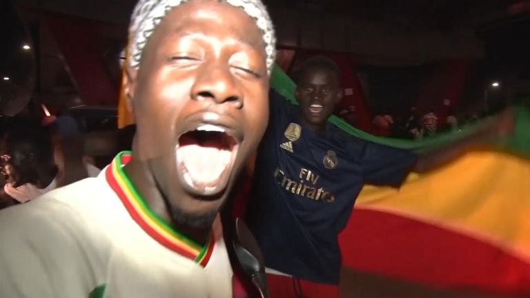 Senegal fans celebrate Africa Cup of Nations
