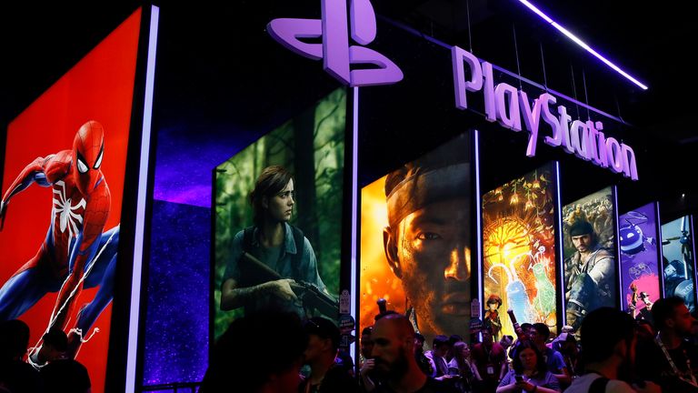 In this June 14, 2018 file photo people stand on a line next to the PlayStation booth at the Los Angeles Convention Center Pic: AP