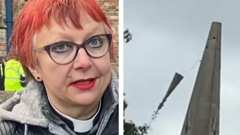 Reverend Claire Towns reflects on loosing her church's spire in Storm Eunice.