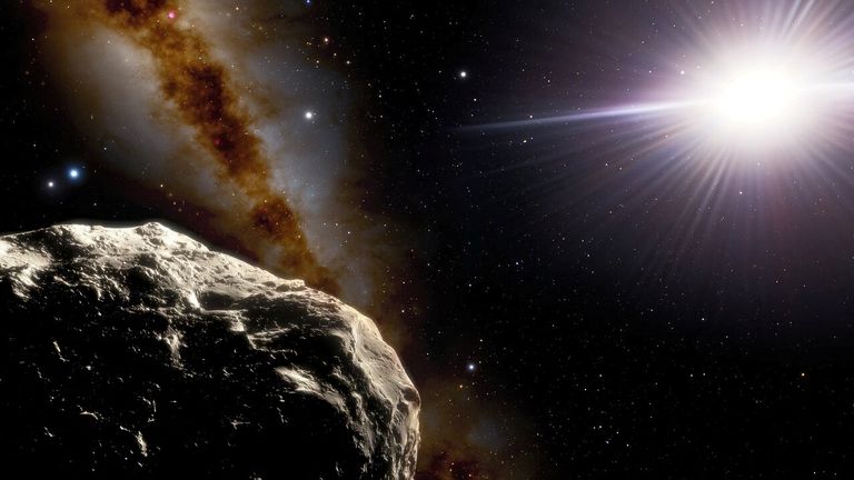 The asteroid called 2020 XL5, an asteroid companion to Earth that orbits the sun along the same path as our planet. Pic: NOIRLab/NSF/AURA/J. da Silva/Spaceengine