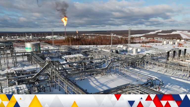 A general view shows an oil treatment plant in the Yarakta Oil Field, owned by Irkutsk Oil Company (INK), in Irkutsk Region, Russia March 10, 2019. Picture taken March 10, 2019. REUTERS/Vasily Fedosenko