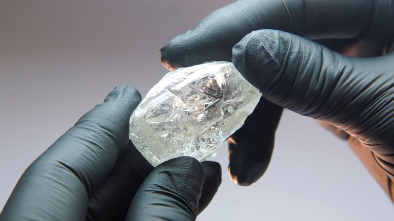 This 242-carat rough diamond from 2021 was one of the biggest state-run Alrosa has mined this century