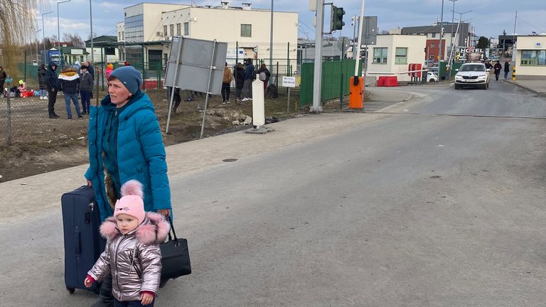 Sky News met Tanita at a railway station in Przemysl