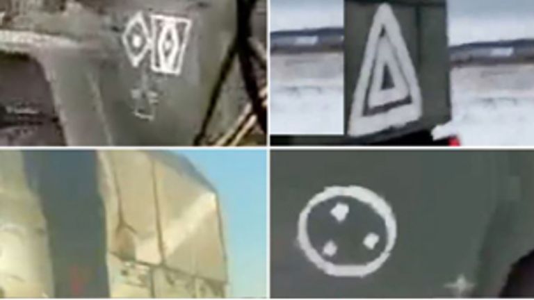 Markings on Russian military equipment