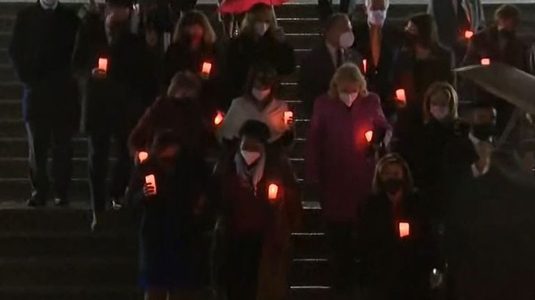 Vigil is held on steps of US Capitol for more than 900,000 dead from COVID