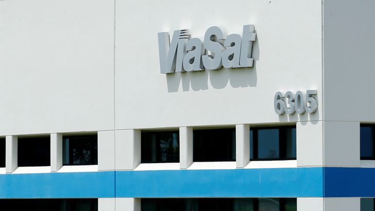 A Viasat inc. sign is shown on one of their buildings in Carlsbad, California, United States May 23, 2016