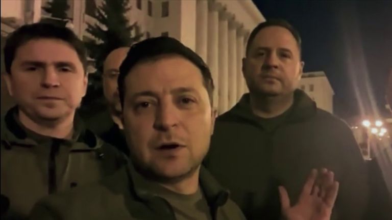 Ukraine&#39;s President Volodymyr Zelenskyy is staying in Kyiv as his country comes under attack by order of Vladimir Putin.