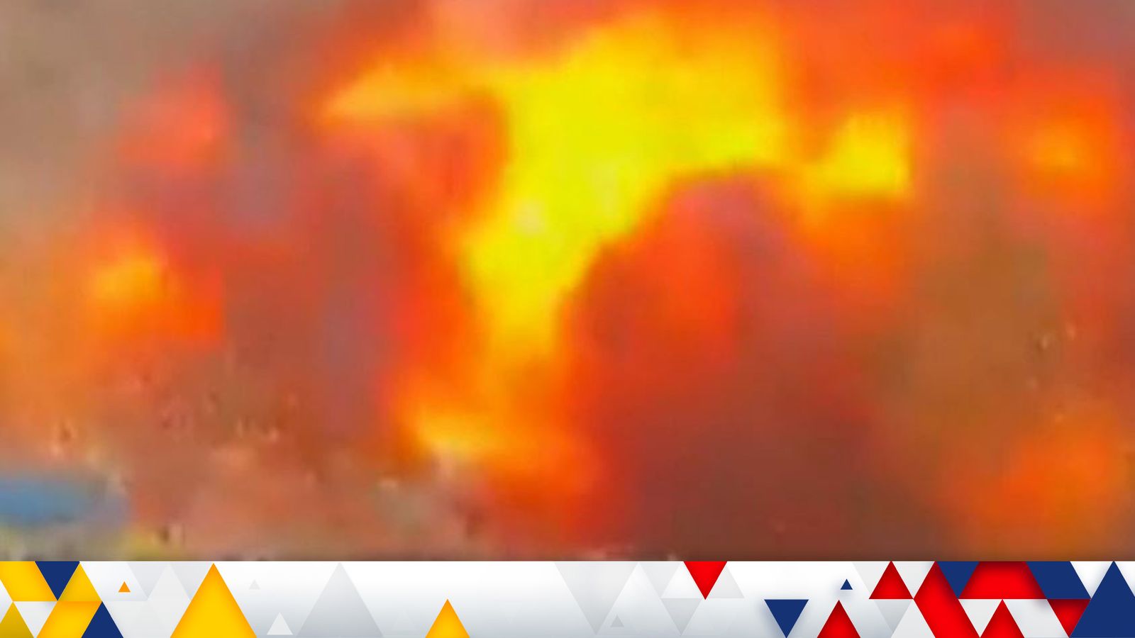 Ukraine invasion: CCTV shows a missile strike on a government building in Kharkiv - causing huge explosion