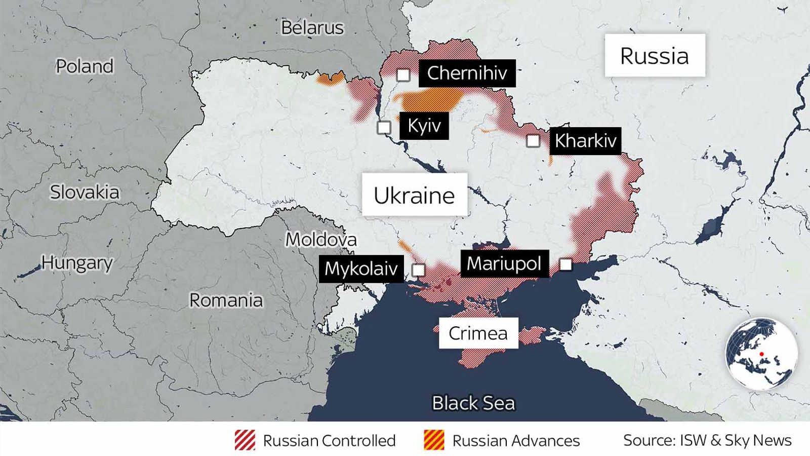 Russia's invasion of Ukraine mapped - what happened on day 10 | World ...