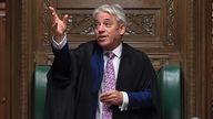 MP John Bercow speaks at the House of Commons Chamber for the final time as Speaker, in London, Britain October 31, 2019. ..UK Parliament/Jessica Taylor/Handout via REUTERS ATTENTION EDITORS - THIS IMAGE WAS PROVIDED BY A THIRD PARTY