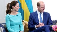 The Duke and Duchess of Cambridge during a private meeting with the Prime Minister of the Bahamas Philip Brave Davis, at his office in Nassau, Bahamas, on day six of their tour of the Caribbean on behalf of the Queen to mark her Platinum Jubilee. Picture date: Thursday March 24, 2022.